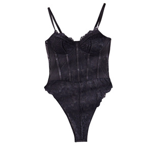 Lism Tùy Chỉnh Mùa Hè Thời Trang Tốt Nhất Bán Tập Thể Dục Jumpsuit Mô Hình Rắn Mỏng Sexy Ren Treo Backless Một Mảnh Intimates - Product Image 2