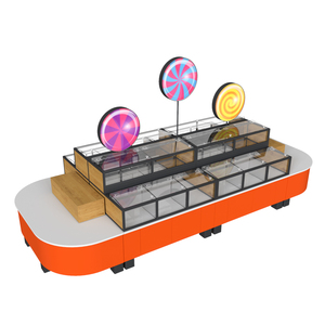 Isla de Exhibición de Dulces Moderna para Supermercado, Estante de Alimentos a Granel de Doble Cara con Contenedores Acrílicos Transparentes - Product Image 4