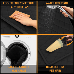 Protecteur de siège arrière imperméable pour animaux de compagnie Tapis de voyage universel antidérapant pour chien avec fermeture à glissière et ancre de siège - Product Image 4