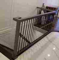 Partie d'escalier de garde-corps de clôture de porte en fer forgé décoratif