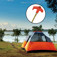 Piquets de tente métalliques durables à visser, ancres de sol avec extracteur de tête hexagonale et boîte de rangement pour camping, auvent et utilisation extérieure