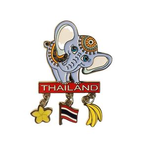 Nhà Sản Xuất Tùy Chỉnh Thái Sáng Tạo Voi Cờ Chuối Du Lịch Thiết Kế Tưởng Niệm Của Bạn Logo Riêng Thủ Công Kim Loại Mềm Men Pins - Product Image 1