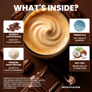 Proteína de suero de leche de marca privada que apoya el crecimiento muscular magro, sabor a mocha, café con alto contenido proteico - Product Image 2