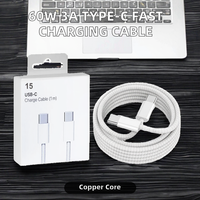 Kabel Pengisian Daya Universal Type-C Nylon/TPE/PVC Tembaga Murni 60W 3A 1M Pengisian Cepat Data untuk S22/S23 Tren 2025