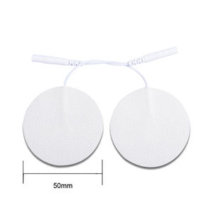 Almohadillas redondas aprobadas por la CE, almohadillas adhesivas de Gel, parches de Gel conductor TENS/EMS no tejidos con alambre de coleta, almohadillas redondas de electrodos reutilizables - Product Image 2