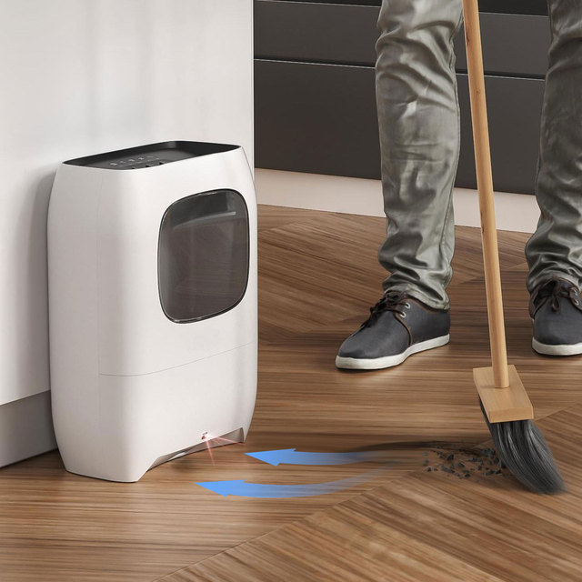 Touchless Stationary Vacuum Cleaner Dust Capacity 7L Vacuum Dustpan Commercial Hair Salon Boutique Automatic Dustpan