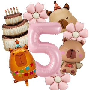 Set di 8 Palloncini in Foil a Forma di Capibara con Numero 1-9 per Decorazioni di Feste di <span class=keywords><strong>Compleanno</strong></span> - Product Image 6