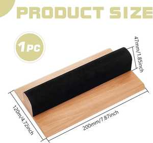 Tailleurs professionnels en bois de pin massif Clapper Black Pressing Bar Outil de couture avec housse de planche à repasser pour aplatir les tissus - Product Image 2