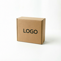 Emballage d'expédition en papier ondulé imprimé avec logo personnalisé rose, boîte à courrier en kraft brun OEM avec logo