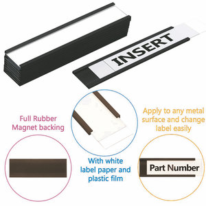 C15/C20/C25/C30/C40/C50 Porte-étiquette <span class=keywords><strong>Bande</strong></span> magnétique profilée en C avec PVC transparent et papier blanc - Product Image 2