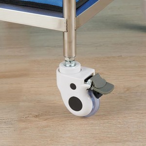 Rueda Giratoria de PVC Azul de 3 Pulgadas para Cama de Hospital VIMA, Rueda para Carro Médico con Bloqueo - Product Image 2