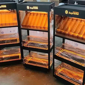 MVP Club LED Illuminated Liquor Cabinet 3 Tier Iron <b>Bar</b> <b>Rack</b> For KTV Wine Beer Storage - Product Image 4