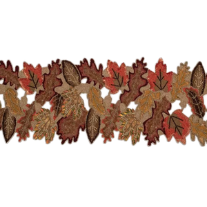 Camino de Mesa Tejido Jacquard para Otoño y Acción de Gracias, con Diseño Floral de Hojas de Arce Bordadas, 100% Algodón, para Hogar y Hotel - Product Image 1