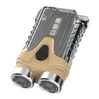 Mini lampe torche LED IP65 avec porte-clés, rechargeable par USB-Type-C, protection contre les surcharges de batterie, ultra-légère, portée du faisceau de plus de 500 m