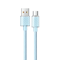 Câble de charge rapide USB-A vers USB-C 6A 100W avec construction en cuivre pur et en nylon tressé pour les appareils iOS et mobiles