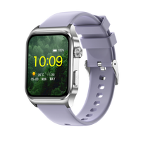 Reloj Inteligente ECG E100 Cuadrado de 1.85 Pulgadas para Android IOS, Resistente al Agua IP68, Recordatorio de Sedentarismo, Monitor de Salud SpO2, para Hombres, Mujeres y Parejas