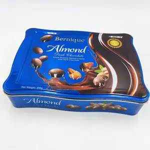 Benutzer definierte exquisite Schokoladen verpackung Blechdose Wellige Kante Keksdose Box Lebensmittel qualität Metall verpackung