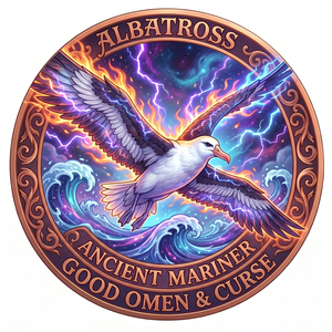 Pièce de Monnaie Rond en Cuivre Pur de 1 oz, Motif Albatros Mythique et <span class=keywords><strong>L</strong></span>égende du Marin Ancien, Omen <span class=keywords><strong>Oiseau</strong></span> Marin, Art de la Gravure, Souvenir Cadeau - Product Image 1