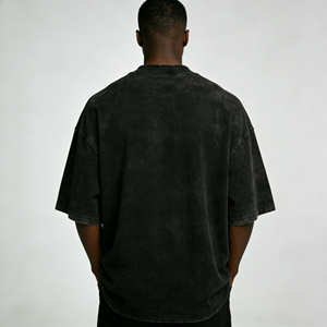 कस्टम लोगो विंटेज धोया पुरुषों की टी-शर्ट थोक 100% कपास ओवरसाइज़ लक्जरी गुणवत्ता वाली स्ट्रीटवियर पुरुषों के लिए टी शर्ट - Product Image 2