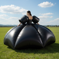 Nouvelle conception, combinaison gonflable pour adulte, taille personnalisée, PVC noir plus souple, robe gonflable pour fête ou événement
