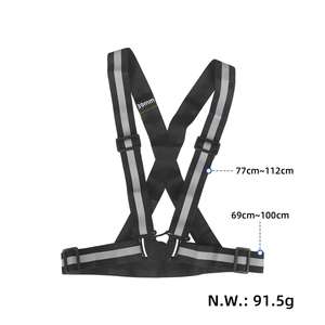 เสื้อกั๊กสะท้อนแสงสีเขียวแบบมองเห็นได้ชัดเจน ANSI Class 1 กันน้ำ สายรัดปรับได้ สำหรับวิ่ง ปั่นจักรยาน ทำงานกลางคืน เพื่อความปลอดภัย - Product Image 4