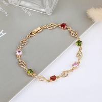 Bijoux de mode pour femmes, cadeaux, bijoux de mode plaqués or 18 carats de haute qualité, bracelet en zircon de luxe pour femmes, accessoire
