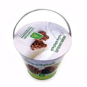 Small Chocolate Nut Packaging Metal <strong>Tin</strong> <strong>Bucket</strong> with Insert Lid and Metal Handle - Product Image 2