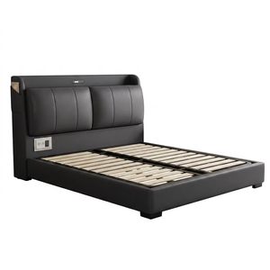 <span class=keywords><strong>Cama</strong></span> Moderna Inteligente con Almacenamiento Seguro Integrado - <span class=keywords><strong>Cama</strong></span> Tapizada en Cuero de Lujo con Puerto USB LED - Venta al por Mayor B2B - Product Image 4
