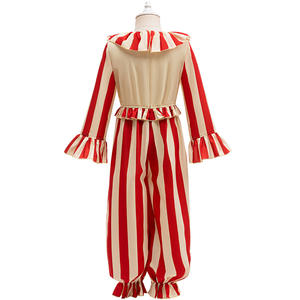 Disfraz de Cosplay de Película de <span class=keywords><strong>Payaso</strong></span> de Terror para Niños, Ropa de Actuación en Escenario, Fiesta de Halloween, Carnaval, Conjunto de Mono a Rayas - Product Image 3