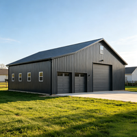 Bâtiment préfabriqué en acier résistant aux intempéries pour le stockage de voitures domestiques