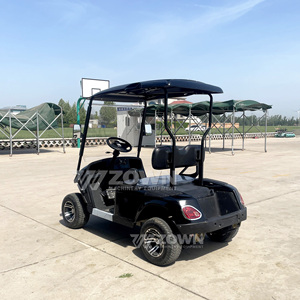 Voiturette de golf électrique économique 2 places avec kit complet de toit et pare-brise certifié CE pour applications en milieu communautaire, manoirs et clubs de golf - Product Image 4
