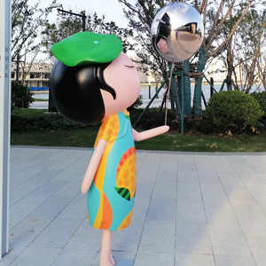 Tùy Chỉnh Lớn Trừu Tượng Ngoài Trời Kim Loại Bức Tượng Thép Không Gỉ Tác Phẩm Điêu Khắc Một Quả Lựu Vườn Nghệ Thuật Bức Tượng - Product Image 5