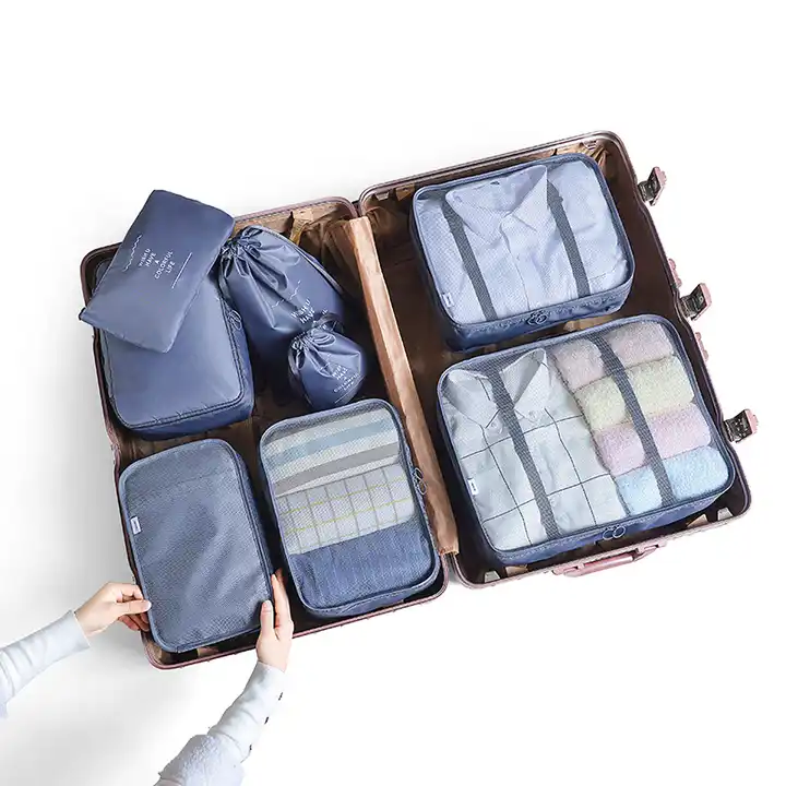 Organizer Valigie 7 Pezzi Set,Waterproof Packing Cube Set Viaggio Organizer  per