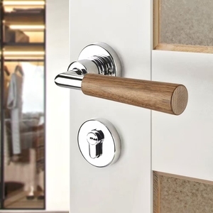 Magnetic silent door <b>handle</b> for interior wooden doors, household split door <b>lock</b> - Product Image 2