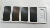 Boîte de téléphone personnalisée en usine, en papier d'art fantaisie, avec doublure en plastique rigide, pour smartphone IP 16/16 Pro/16 Pro Max, gaufrage à chaud argenté