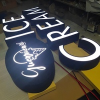 Enseigne Lumineuse LED Acrylique pour Extérieur, Boîte Lumineuse Publicitaire LED pour Magasin
