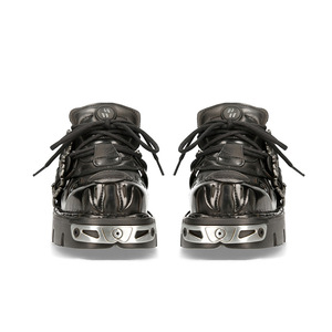 Dropshipping con Logo Personalizado Novedad 2022 Zapatillas de Diseñador Estilo Punk Unisex Gótico Oscuro Metal para Hombre con Plataforma Gruesa - Product Image 2