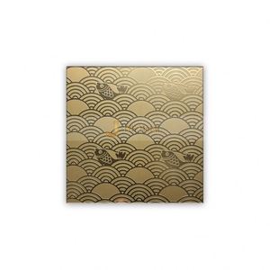 EX136 Supply 8K <b>Mirror</b> Etched Gold Color Art Stainless Steel Decorative Metal 4FT X 8FT <b>Sheet</b> for Interior Wall Decoration - Product Image 5