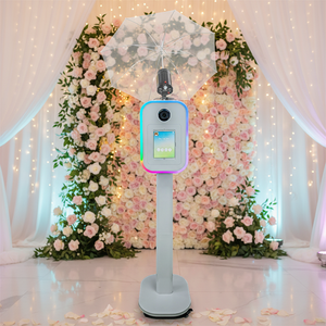 Photomaton portable pour mariage et fête, lumière RVB, iPad, DSLR, photomaton blanc - Product Image 1