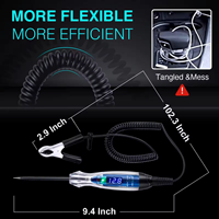 Automotive Test Light Pen 3-60V DC Battery Tester with LED Digital Voltmeter Marine Car Electrical Bidirectional Voltage Tester