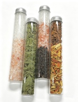Garam Mandi Himalaya Ramah Lingkungan Brinelume Siap Kirim dengan Bunga Kering, Botol Model Tabung Warna Solid untuk Perawatan Tubuh