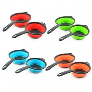 Kitchen Multifunctional Plastic Folding Silicone <b>Colander</b> Handle Water Filter Basket for Home Use Square Sink for Fruit - Product Image 4
