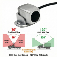 Caméra latérale pour véhicule, camion, métal, vision nocturne, étanche IP68, AHD 1080P, vision nocturne pour camion/bus/voiture, DVR mobile NVR