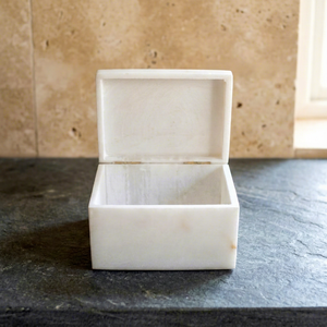 Boîtes à bijoux Stonecrafts International, modernes, florales, élégantes, luxueuses, en nacre bleue, solution de rangement haut de gamme pour collections - Product Image 1