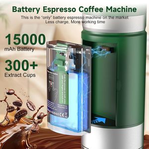 Factory New Portable <b>Coffee</b> Maker with 2pcs Removeable Battery Easy Carry LED Display Mini Espresso <b>Machine</b> for Travel Camping - Product Image 4