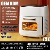 OEM personnalisé vente en gros friteuse numérique Smart Silver Crest friteuse four multifonctionnel micro-ondes friteuse 10L 15L litres
