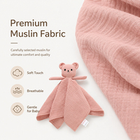 Adorable couverture doudou en coton biologique pour nouveau-né, motif animal, rembourrée en coton PP, multicolore, en stock, jouet pour bébé