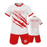 Maßgefertigtes Sublimations-Fußballtrikot Norwegen Rot Fußballshirt für Herren