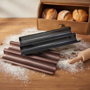 ถาดอบขนมปัง 2 ชั้น และ 3 ชั้น ทำจากเหล็กกล้าคาร์บอน เคลือบ PTFE ใช้ซ้ำได้ ปลอดภัยสำหรับเครื่องล้างจาน - Product Image 5