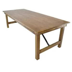 Ligech Cosmart Watch Vintage Rustic Tables Tic Tables Oak Wooden Farm Dining Table for Folding Home Furniture Foldable Antique